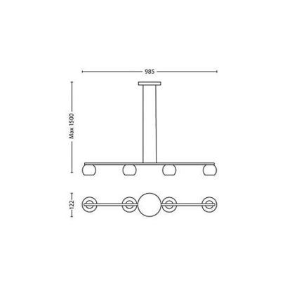 Philips 36696/06/16 - Lustre LED MYLIVING VARANDE 4xLED/4,5W/230V