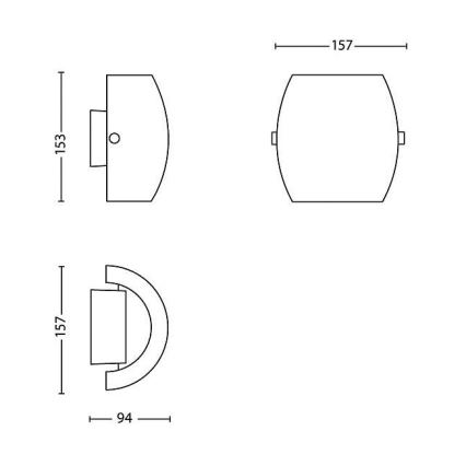 Philips 37312/56/16 - Applique murale LED INSTYLE METON 1xLED/3,5W/230V