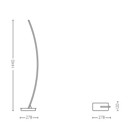 Philips 38922/17/P1 - Lampadaire LED MYLIVING HEXAGON LED/22W/230V