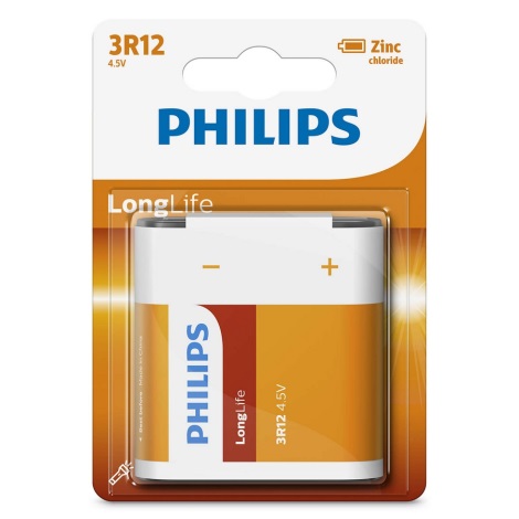 Philips 3R12L1B/10 - Pile au chlorure de zinc 3R12 LONGLIFE 4,5V