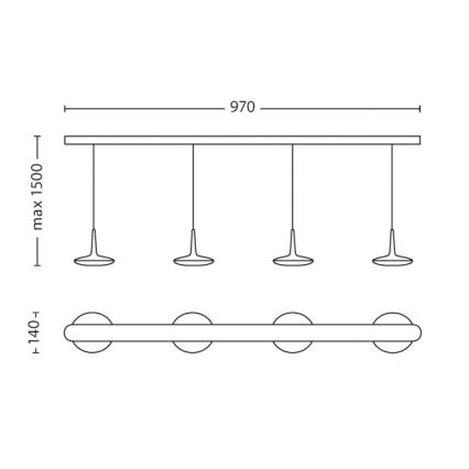 Philips 40910/17/16 - Lustre LED INSTYLE ATTILIO 4xLED/4,5W/230V