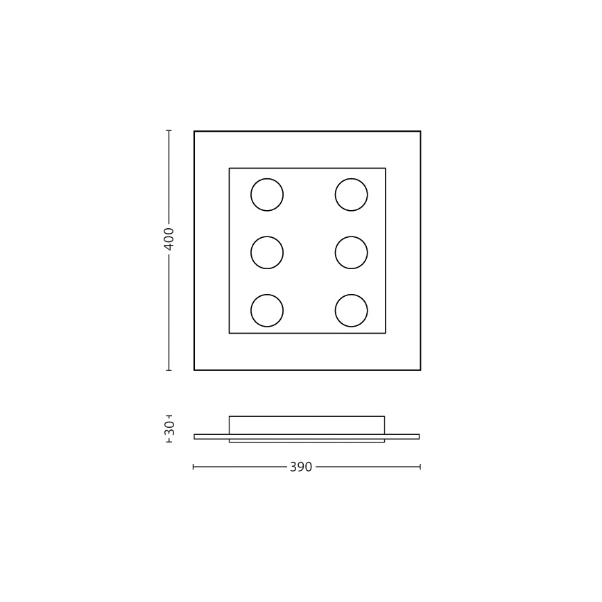 Philips 40927/60/16 - plafonnier LED INSTYLE MATRIX 6xLED/4,5W/230V