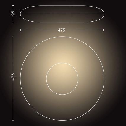 Philips - Luminaire à intensité variable LED Hue CHER LED/33,5W/230V + télécommande