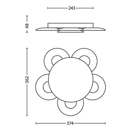 Philips 40970/48/16 - Plafonnier LED VAGA 6xHighPower LED/2,5W/230V