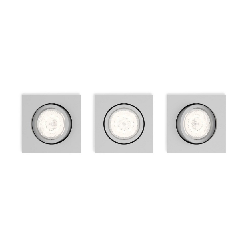 Philips 50123/87/P0 - PACK 3x LED Lumière ajustable encastrée CASEMENT LED/4,5W/230V