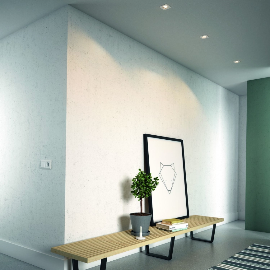 Philips - LOT 3x spots encastrables LED RGBW dimmables 1xGU10/4,8W/230V blanc + télécommande