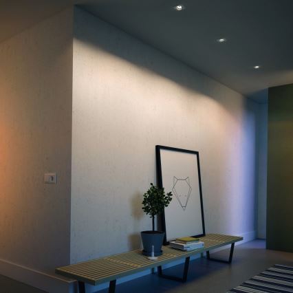 Philips - LOT 3x spots encastrables LED RGBW dimmables 1xGU10/4,8W/230V blanc + télécommande