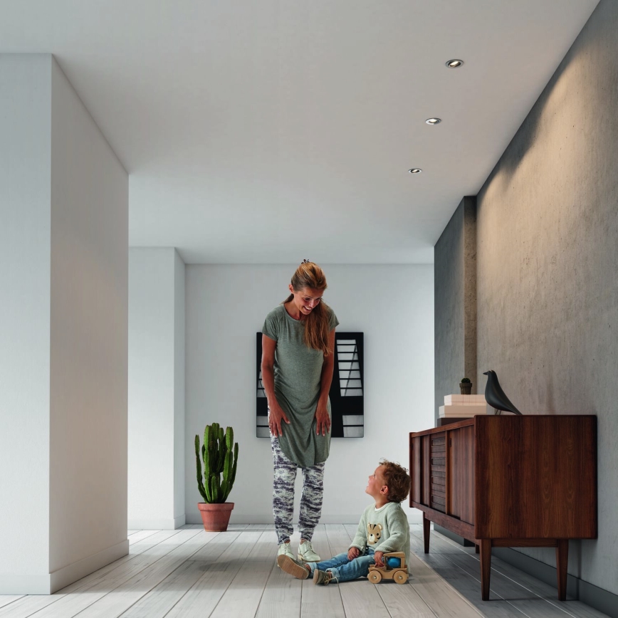 Philips - LOT de 3 spots encastrables LED RGBW dimmables 1xGU10/4,8W/230V chrome brillant + télécommande