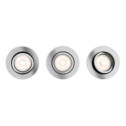 Philips - PACK 3x Luminaire encastrable 1xGU10/5,5W/230V