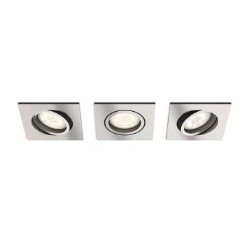 Philips 50393/17/P0 - LOT 3x Luminaire encastré LED à intensité variable  SHELLBARK Warm Glow 1xLED/4,5W/230V 2200-2700K