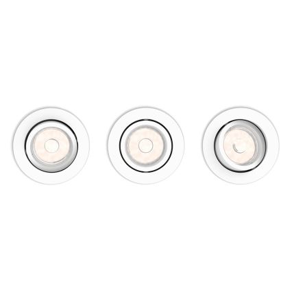 Philips 50393/31/PN - ENSEMBLE de 3 spots encastrés DONEGAL 1xGU10/5,5W/230V