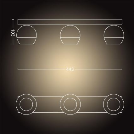 Philips - Spot à intensité variable LED Hue BUCKRAM 3xGU10/5W/230V