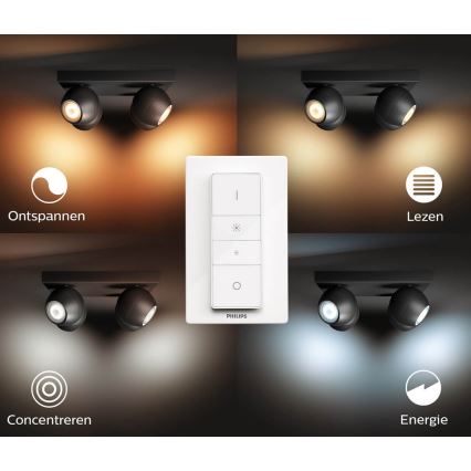 Philips - Spot à intensité variable LED Hue BUCKRAM 4xGU10/5W/230V