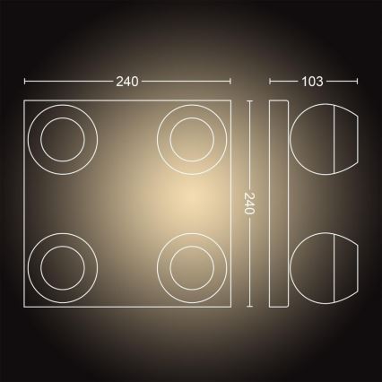 Philips - Spot à intensité variable LED Hue BUCKRAM 4xGU10/5W/230V