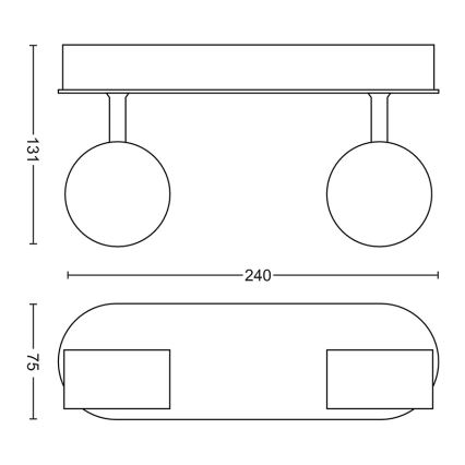 Philips - Spot à intensité variable LED 2xLED/4,5W/230V