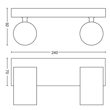 Philips - Spot 2xGU10/5,5W/230V