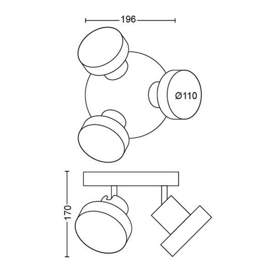Philips - Spot LED 3xLED/4,5W/230V