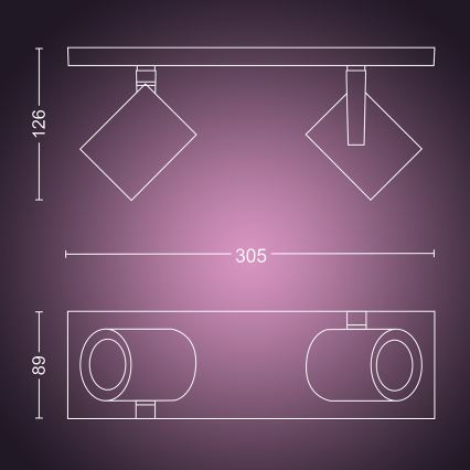 Philips 50622/48/P7 - Spot LED HUE ARGENA 2xGU10/5,7W/230V