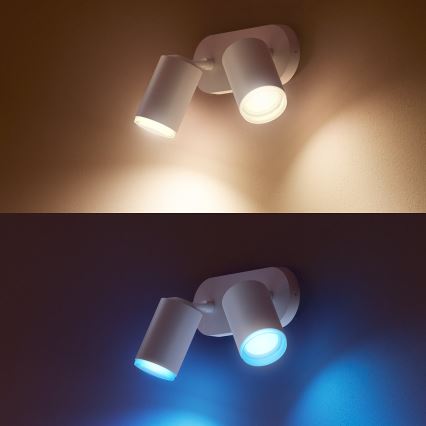 Philips - LED RGBW Spot à intensité variable Hue FUGATO 2xGU10/5,7W/230V