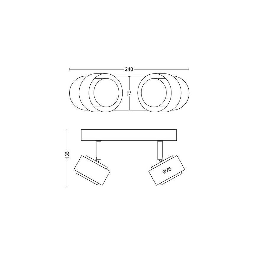 Philips 50652/30/P0 - Spot LED FERANO 2xLED/4,3W/230V