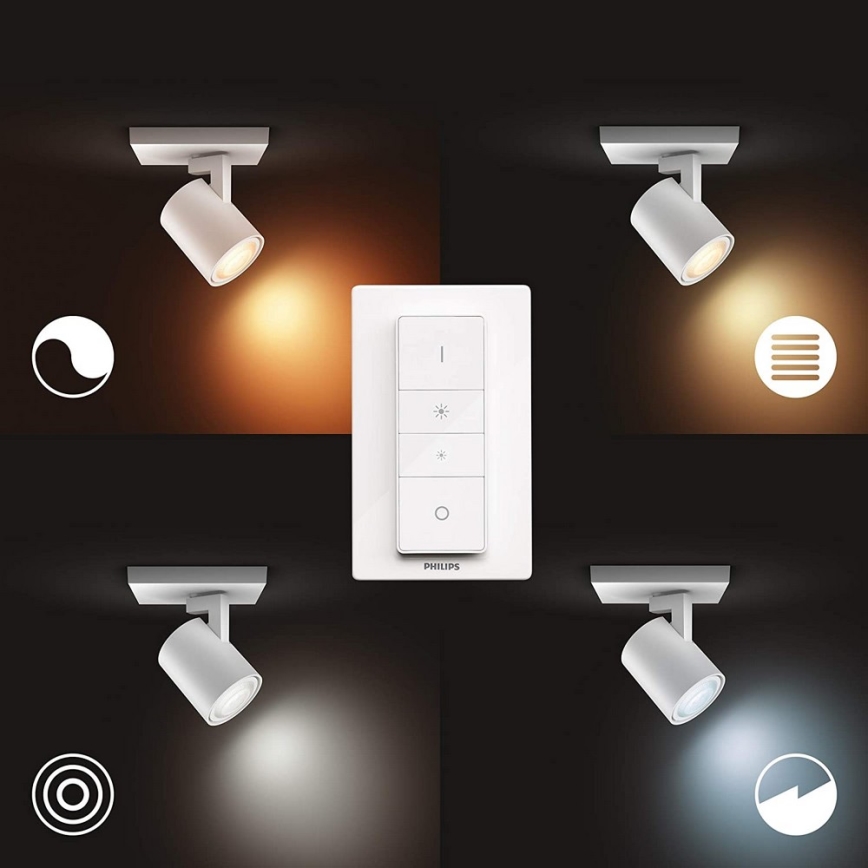Philips - Spot LED à intensité variable Hue RUNNER 1xGU10/5W/230V + télécommande