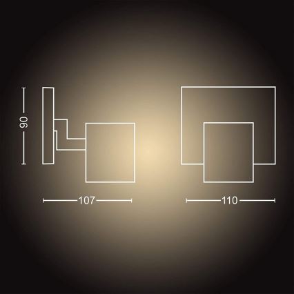 Philips - Spot LED à intensité variable Hue RUNNER 1xGU10/5W/230V + télécommande