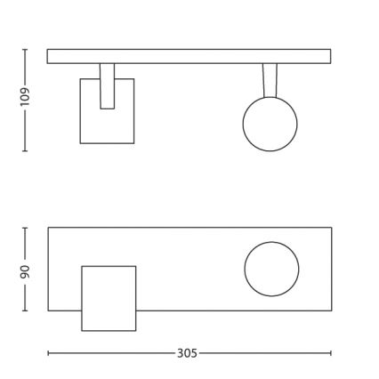 Philips - Spot 2xGU10/50W/230V