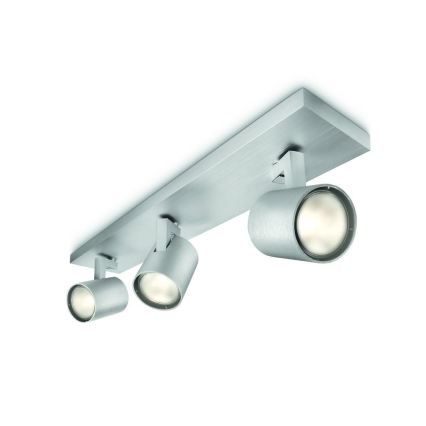 Philips - Spot LED RGBW dimmable 3xGU10/6W/230V chrome mat + télécommande