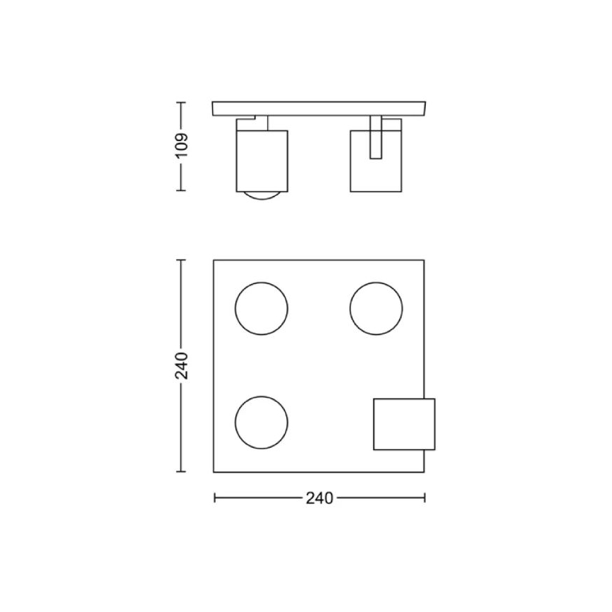 Philips - Spot 4xGU10/20W/230V
