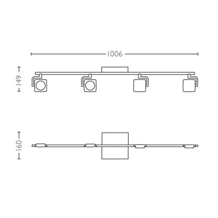 Philips 53194/48/P0 - Spot LED MILLENNIUM 4xLED/4,5W/230V