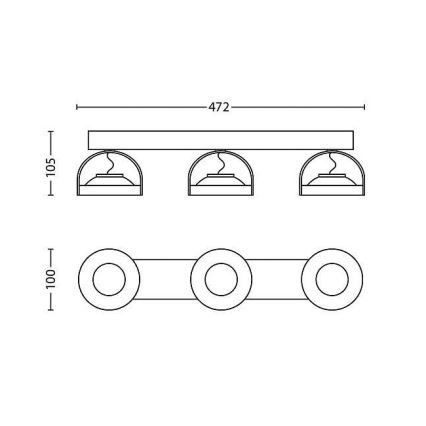 Philips - Spot à intensité variable LED 3xLED/4,5W/230V