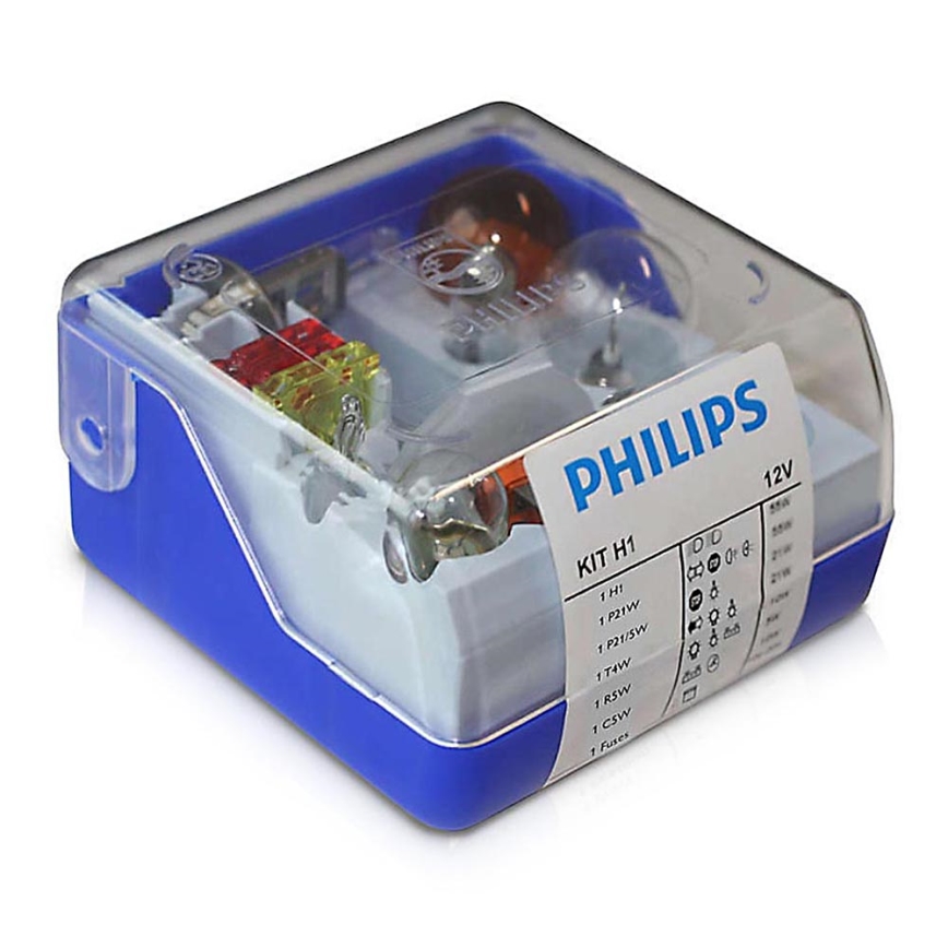 Philips 55008SKKM - Pack d'ampoules de rechange pour voiture H1 12V