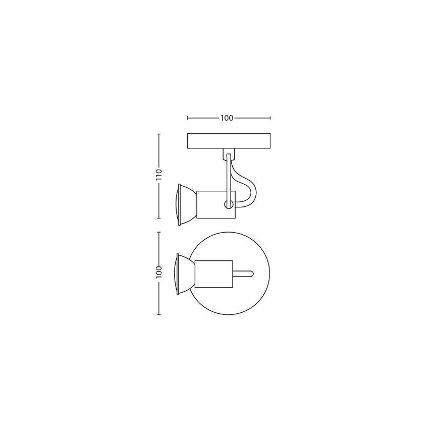 Philips 56180/17/PN - Spot CADET 1xGU10/50W/230V