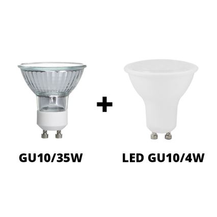 Philips 56440/31/16 - Spot LED MYLIVING FINISH GU10/4W + GU10/35W