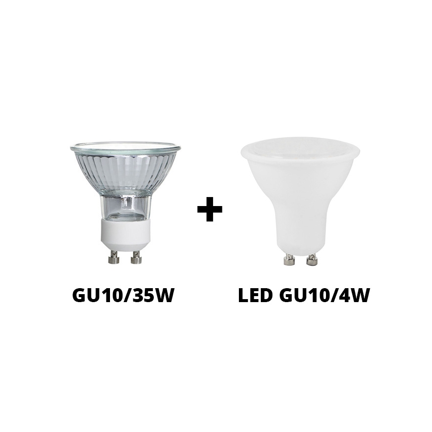 Philips 56440/31/16 - Spot LED MYLIVING FINISH GU10/4W + GU10/35W