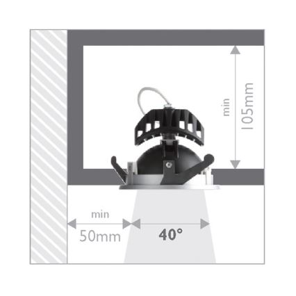 Philips 57962/31/16 - Spot encastrable LED salle de bain SCULPTOR 1xLED/6W/230V