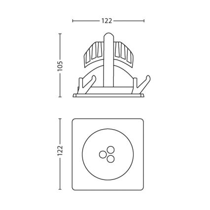 Philips 57962/31/16 - Spot encastrable LED salle de bain SCULPTOR 1xLED/6W/230V