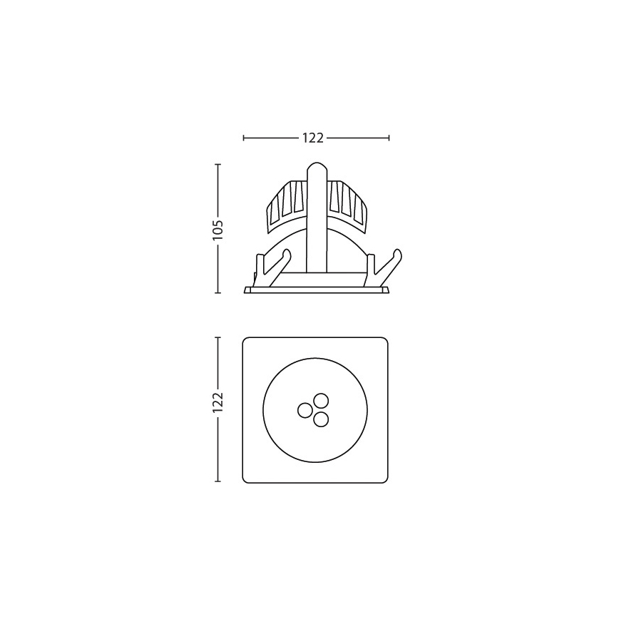 Philips 57962/31/16 - Spot encastrable LED salle de bain SCULPTOR 1xLED/6W/230V