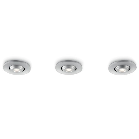 Philips 57983/48/16 - PACK 3x Spot dimmable encastrable LED salle de bain TALITHA LED/2W