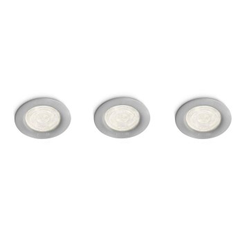 Philips 59100/87/16 - SET 3x Spot LED à encastrer SCEPTRUM LED/3W