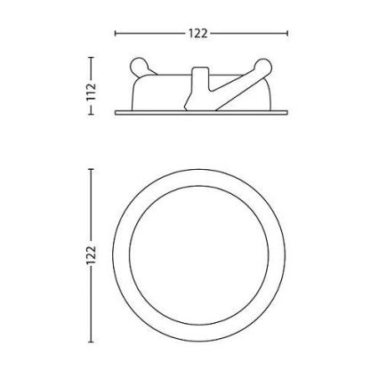 Philips - Spot encastrable à intensité variable/4,5W/230V