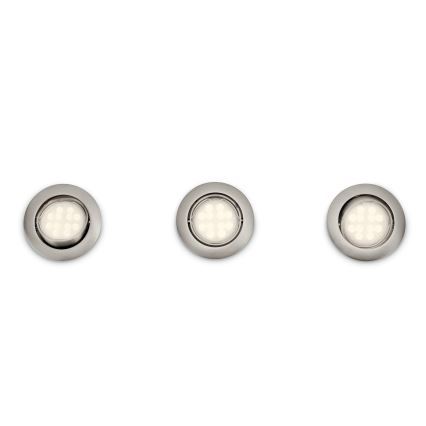 Philips 59273/17/16 - LOT 3x Luminaire encastrable de salle de bain LED NASH 1xGU10/3,5W/230V IP23