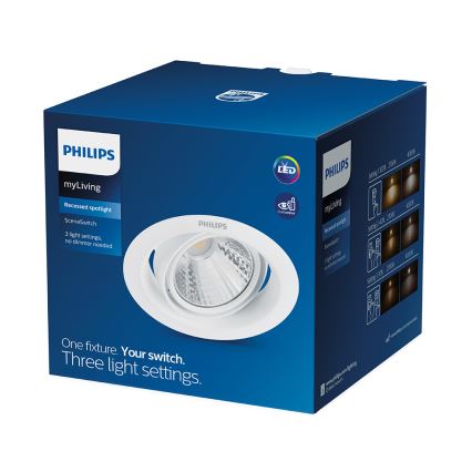 Philips - Spot encastrable dimmable SCENE SWITCH LED/5W/230V 4000K