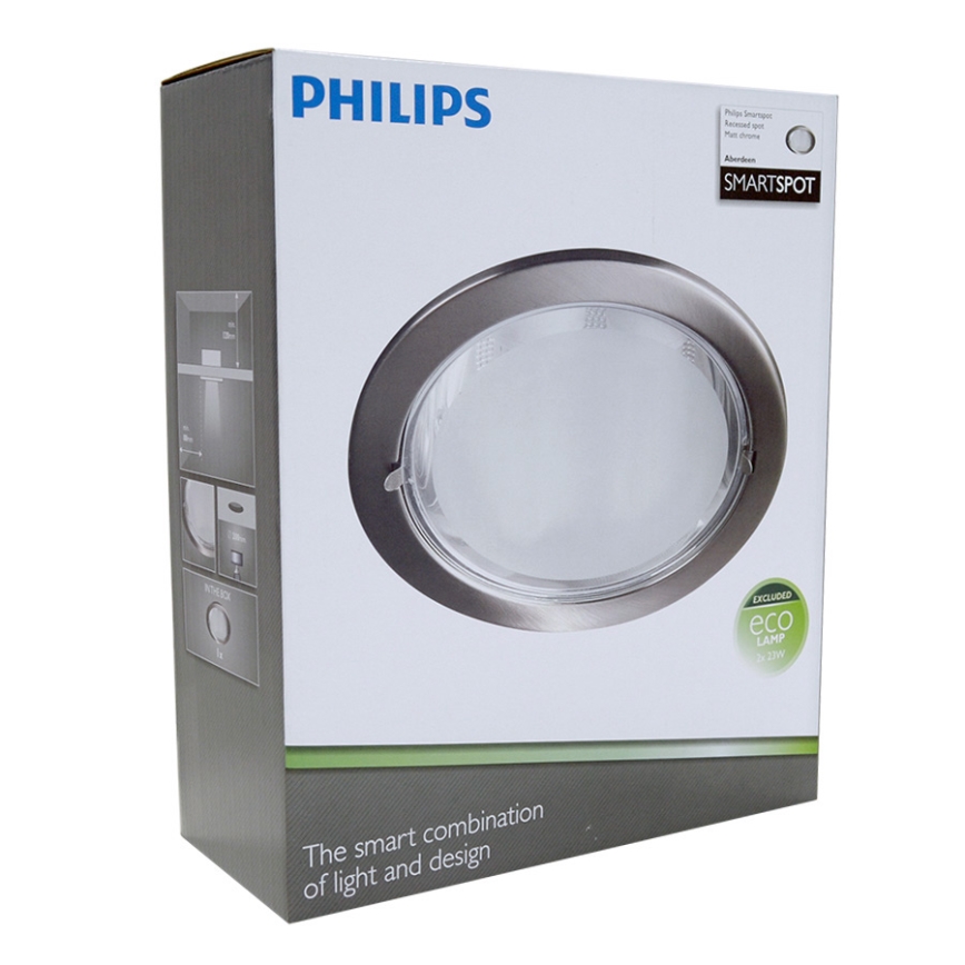 Philips 59799/17/12 - Luminaire encastrable ABERDEEN 2xE27/23W/230V