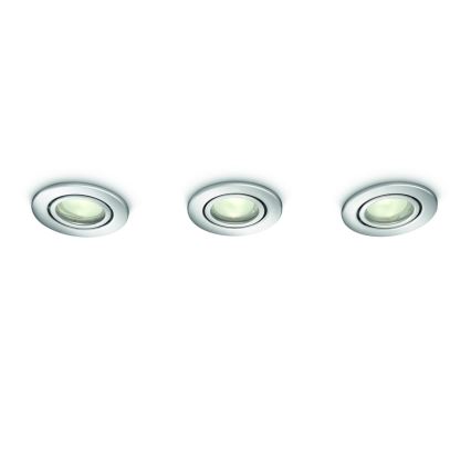 Philips - LOT 3x Spot encastrable salle de bain 3xGU10/35W/230V IP23