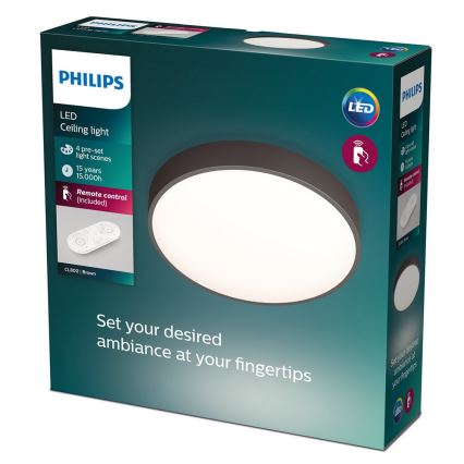 Philips 60262/43/P5 - Plafonnier LED à intensité modulable BROWN 1xLED/28W/230V + télécommande