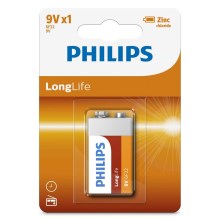 Philips 6F22L1B/10 - Pile au chlorure de zinc 6F22 LONGLIFE 9V 150mAh