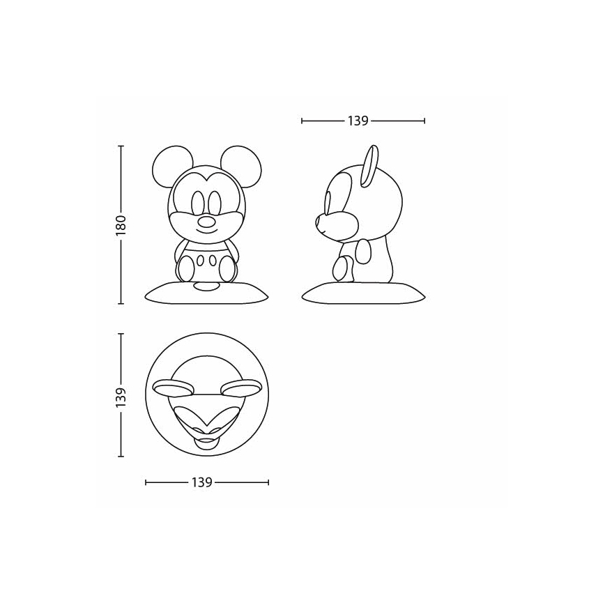 Philips 71709/30/16 -  Lampe enfant DISNEY SOFTPAL MICKEY LED/1W/230V