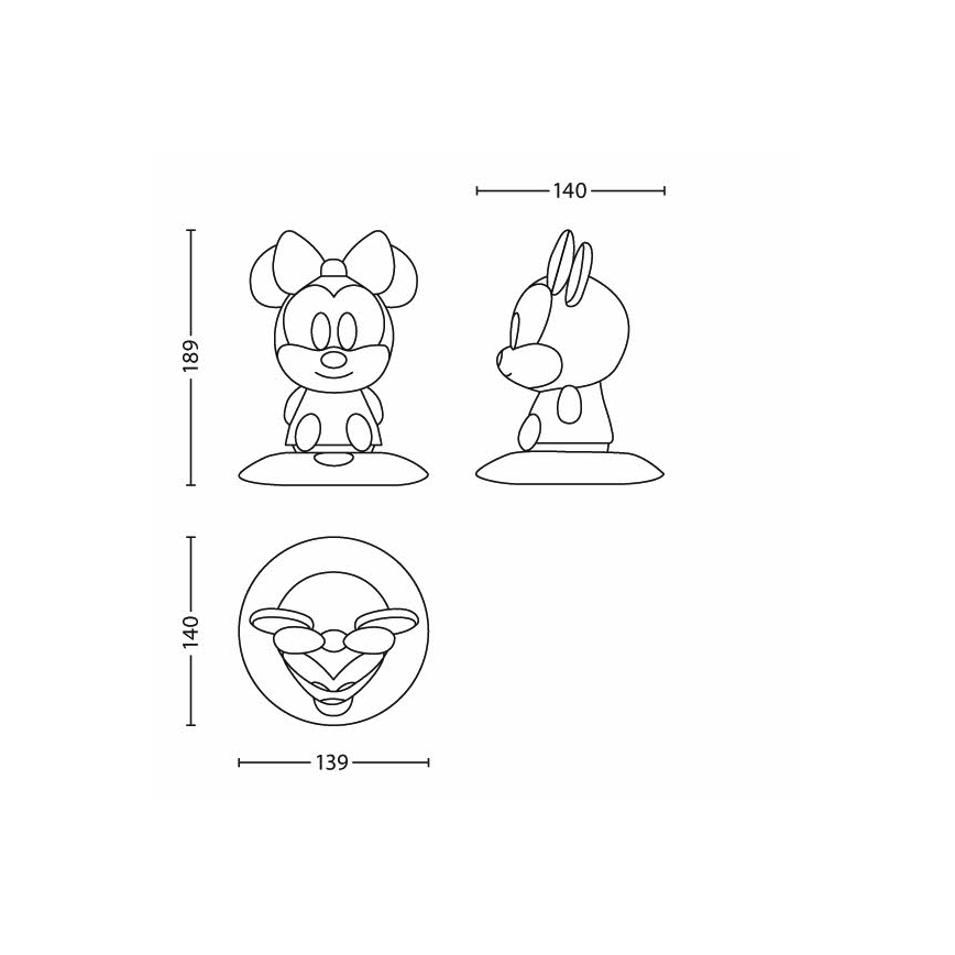 Philips 71710/31/16 -  Lampe enfant DISNEY SOFTPAL MINNIE LED/1W/230V
