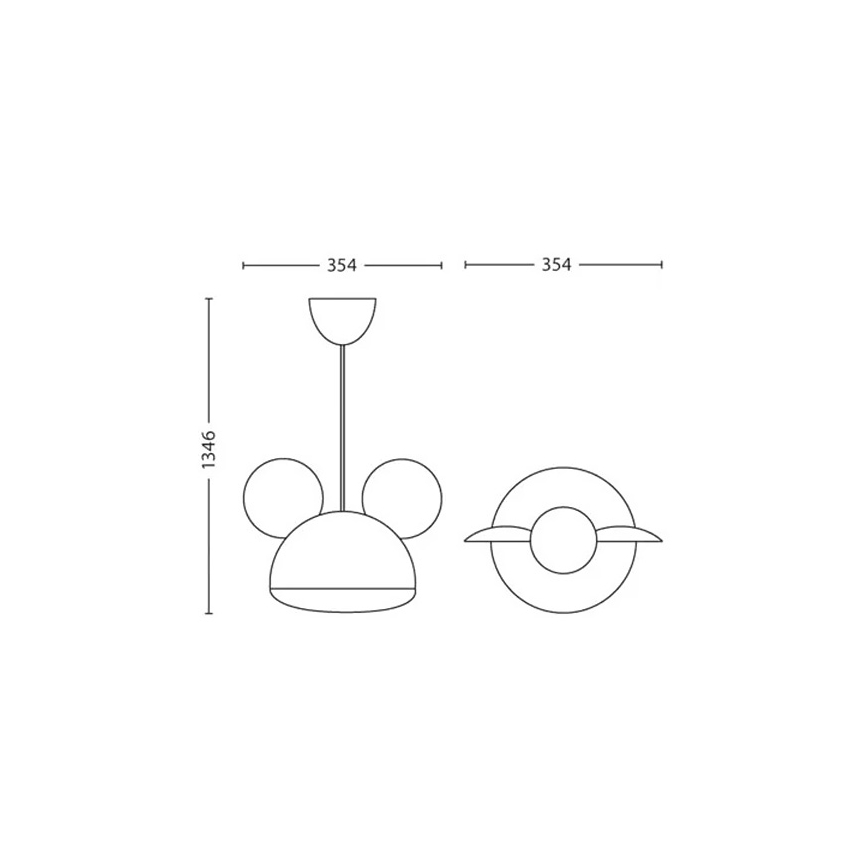 Philips 71758/30/16 - Lustre enfant DISNEY MICKEY MOUSE 1xE27/15W/230V